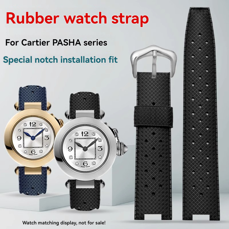 Rubber Men's Watch Strap for C - Cartier Watch Ballon Bleu recension och pris