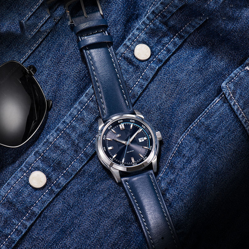Genuine leather bracelet blue  - Cartier Watch Ballon Bleu recension och pris