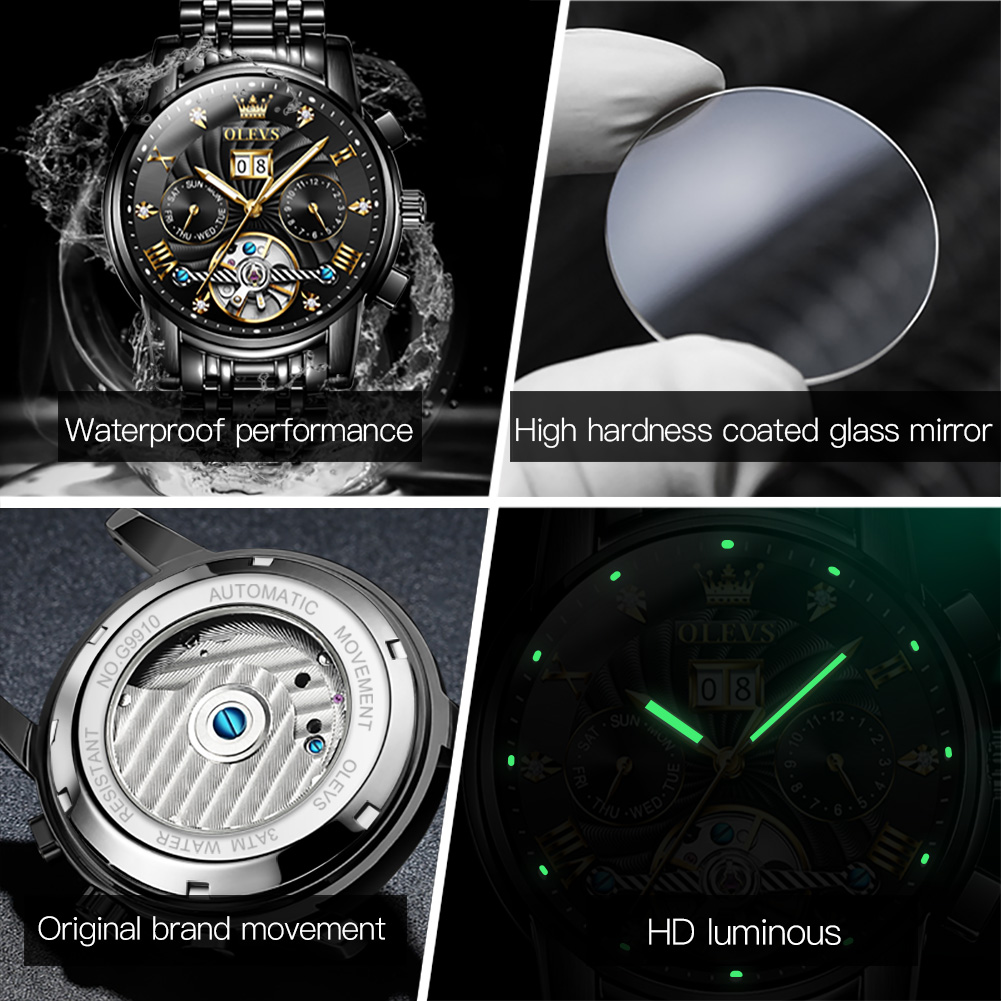 OLEVS Classic Men's Watches To - Omega Watch Constellation recension och pris