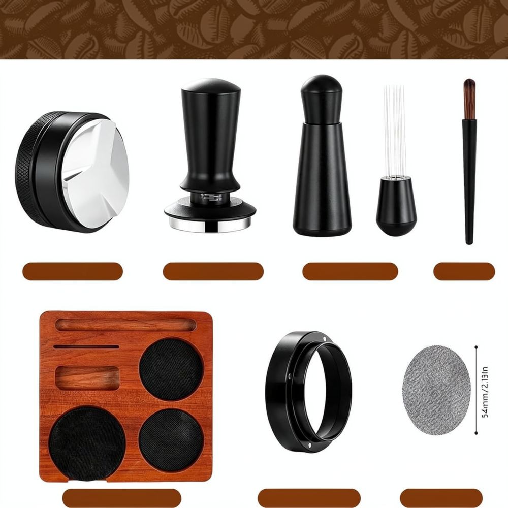 Sapele Espresso Tamper Station - Spring Bar Tool Set recension och pris